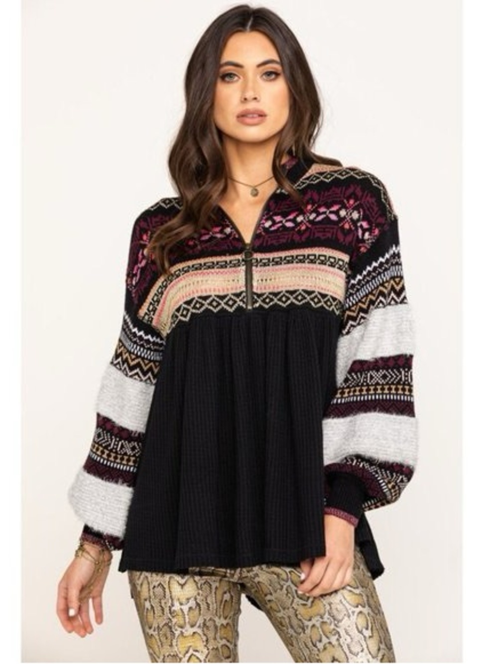 Free People Cozy Cottage Cabin Sweater